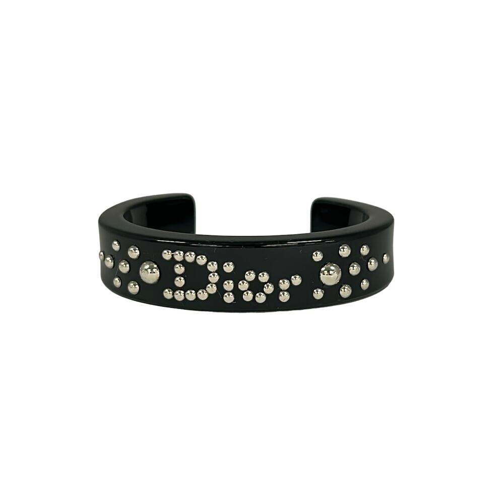 Christian Dior Bangle Black Silver